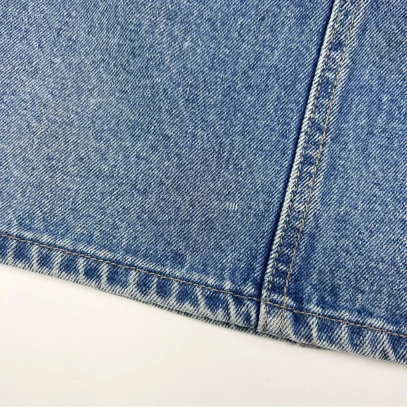 Vintage Calvin Klein Vintage Blue Jean Skirt Size 11 - Picture 7 of 8